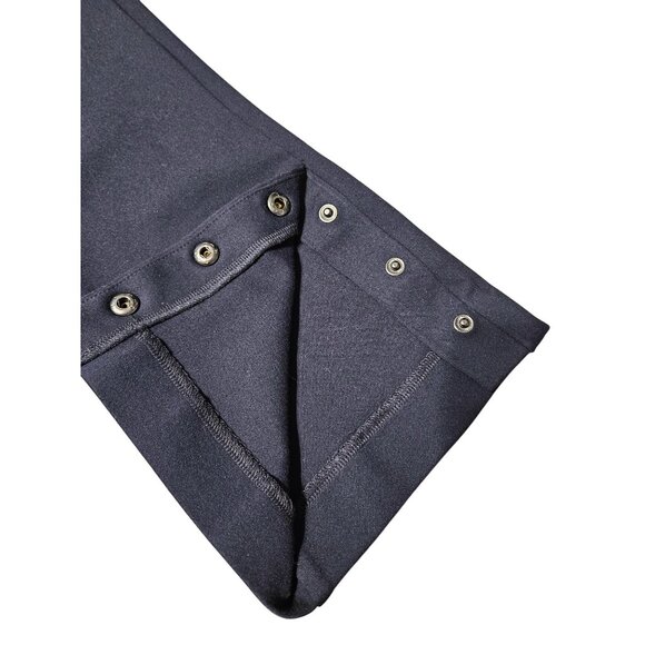 Cabi Womens Blue Crop Flare Button Accent Stretch Knit Trousers Pants Size 0 - Picture 7 of 9